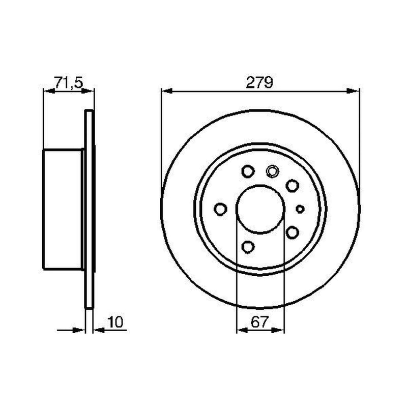 Bosch Front Solid & Rear Solid Brake Discs & Pads fits Mercedes-Benz 8 1968-1977