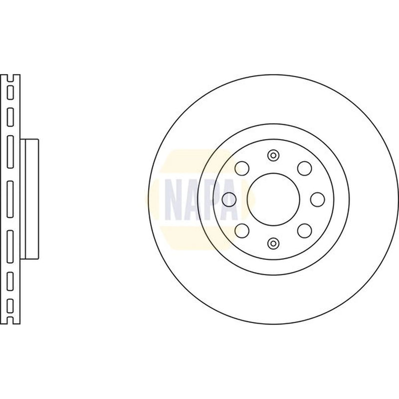 NAPA Front Brake Discs & Pads fits Fiat Grande Punto 2005-2010 1.3 1.4 1.6 1.9