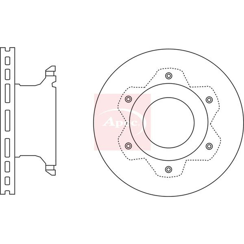 Apec Rear Brake Vented Discs & Pads fits Mercedes-Benz Chassis 2001-2006