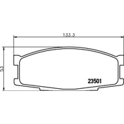 Mintex Front Brake Pad Set fits Mitsubishi Canter VI 1996-2001
