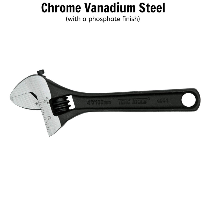 Teng Tools Adjustable Wrench 100mm Teng Tools - Dynamic Drive