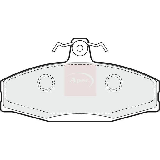 Apec Front Brake Pad Set fits Skoda Felicia 1994-2001 1.3 1.6 1.9