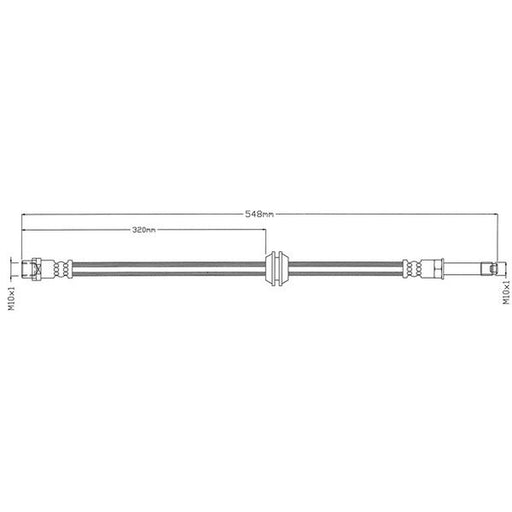 Abtex Brake Hydraulic Hose Line Rear fits Mercedes-Benz Sprinter 3,5-T 2008-2018