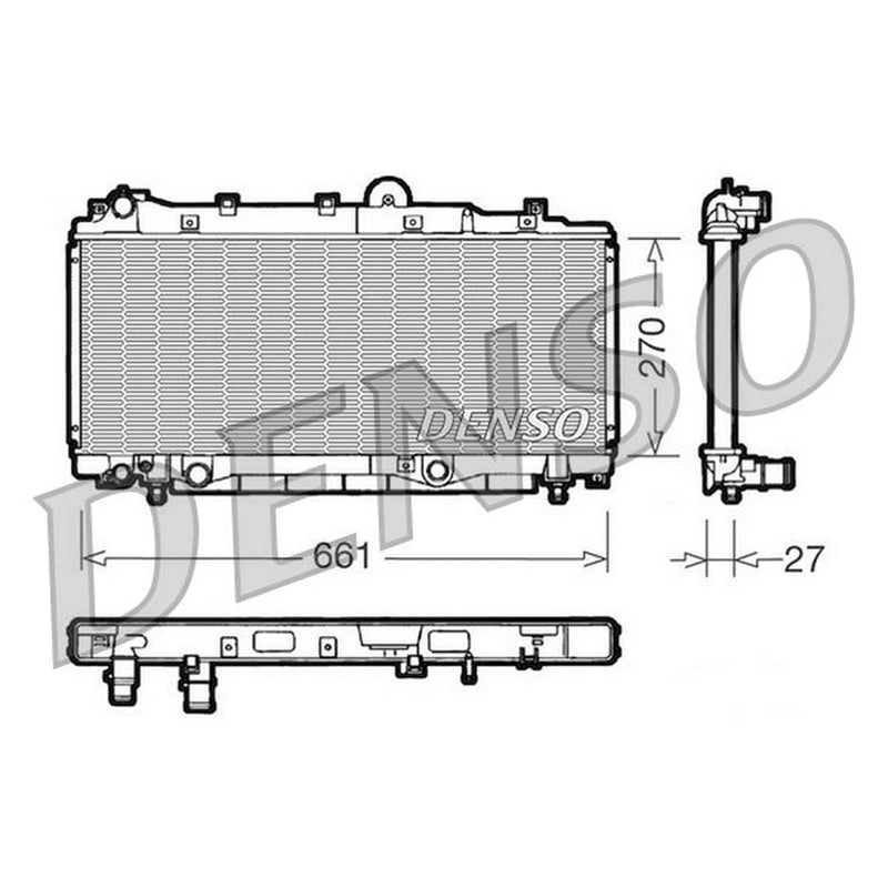 Denso Engine Radiator fits Fiat Punto 1993-2000 1.1 1.2