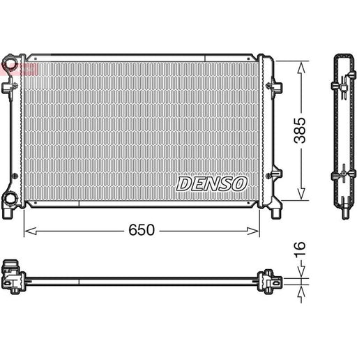 Denso Engine Radiator fits Audi A3 2003-2013 1.6 2.0