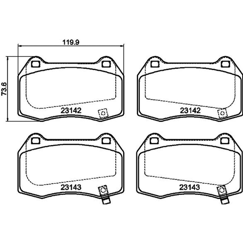 Mintex Front Brake Pad Set fits Honda Civic VIII 2005-2012 1.6 1.8 2.0
