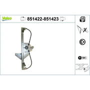Valeo Electric Window Regulator Lifter Right Front 851423