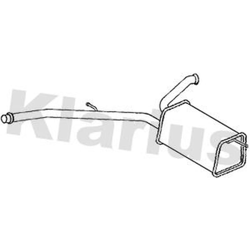 Klarius Box With Centre Pipe Centre fits Citroën Dispatch II 2007-2016 2.0
