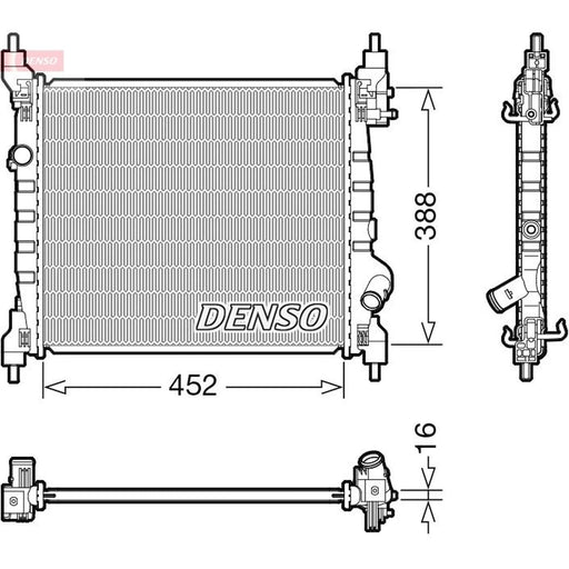 Denso Engine Radiator fits Chevrolet Spark 2010 on 1.0 1.2