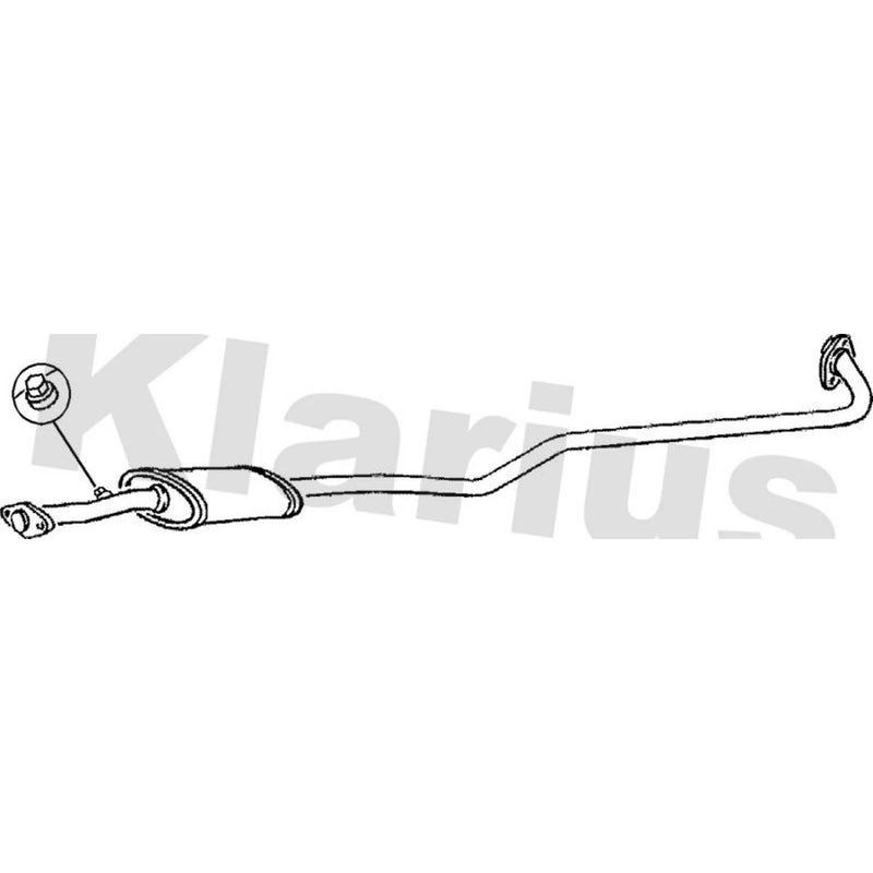 Klarius Box With Centre Pipe Centre fits Toyota Corolla 1992-1995 1.3