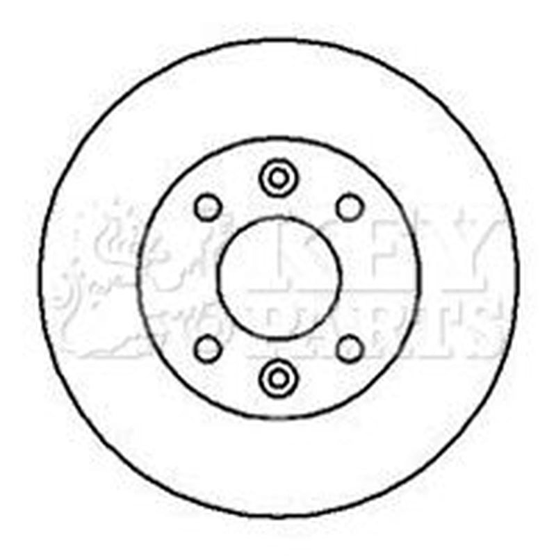 Key Parts 2 x Vented Front Brake Discs KBD4877-x2