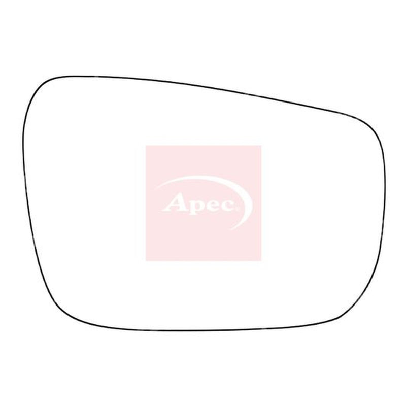 Apec Exterior Wing Mirror Glass Right fits Nissan Navara NP300 2005 on 2.5