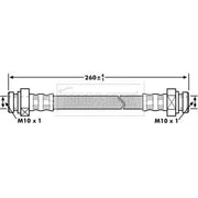 Borg & Beck Brake Hydraulic Hose Line Rear Right BBH7207