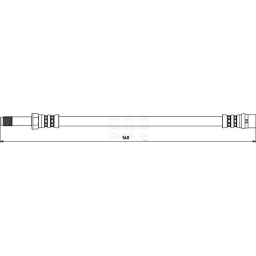 Apec Brake Hydraulic Hose Line Front fits Mercedes-Benz Sprinter 2-T 1995-2006