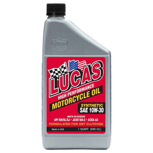 Lucas Oil 10W30 Fully Syn Motor Cycle Oil 946Ml 40708 Lucas Oil - Dynamic Drive