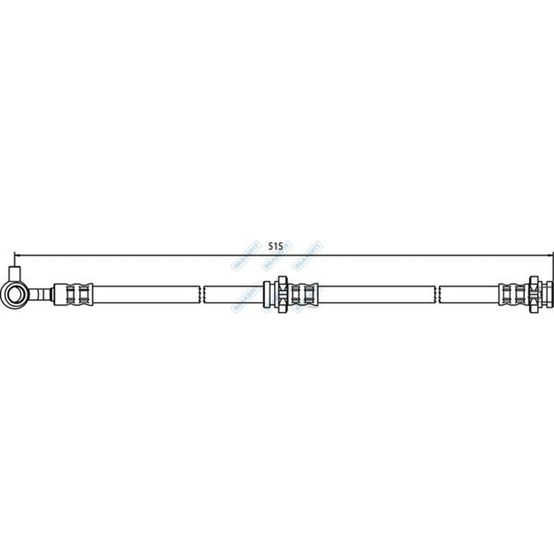 Apec Brake Hydraulic Hose Line Front Left fits Nissan X-Trail I 2001-2013