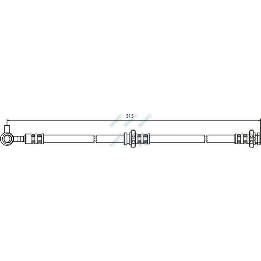 Apec Brake Hydraulic Hose Line Front Left fits Nissan X-Trail I 2001-2013