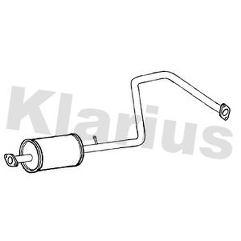 Klarius Box With Centre Pipe Centre fits Kia Niro I 2016-2022 1.6