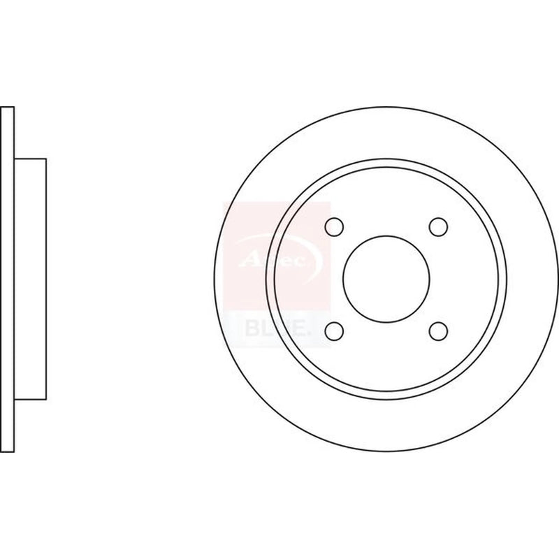 Apec 2 x Solid Rear Brake Discs SDK6086-x2