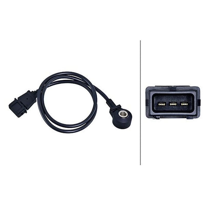 Hella Engine Knock Sensor Front fits Audi 100 C4 1992-1994 2.0