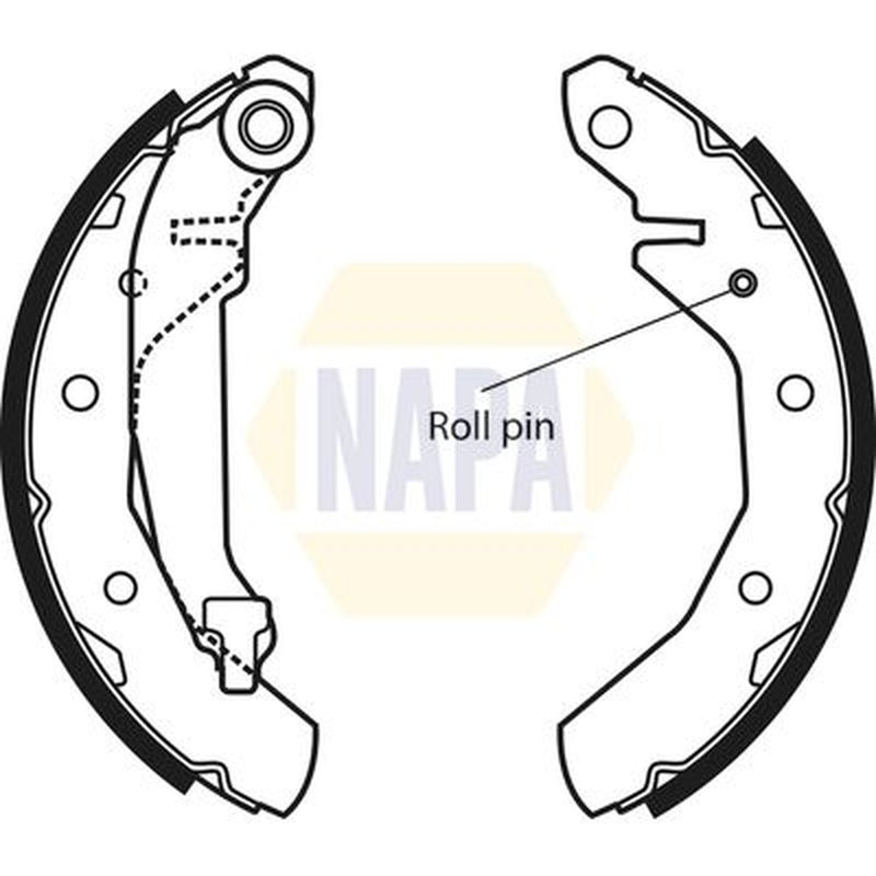 NAPA Brake Shoe Set Axle Kit fits Chevrolet Matiz 2005-2013 0.8 1.0