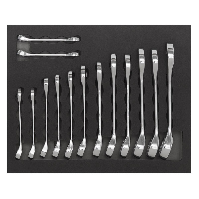 Sealey Combination Spanner Set 14pc Stubby S01232 Sealey - Dynamic Drive