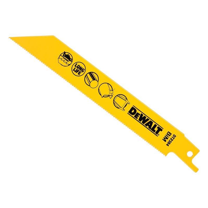 Dewalt Power Tools Bi-Metal Reciprocating Blade for Metal 152mm x 18 TPI (Pack 5) DeWALT Power Tools - Dynamic Drive