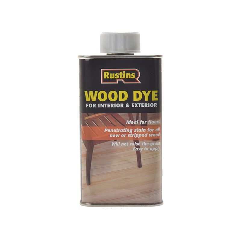 Rustins Wood Dye Ebony 250ml Rustins - Dynamic Drive