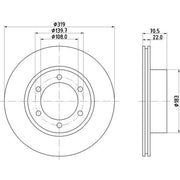 Mintex Front Brake Discs & Pads fits Toyota Land Cruiser Colorado 1995-2002 2.7