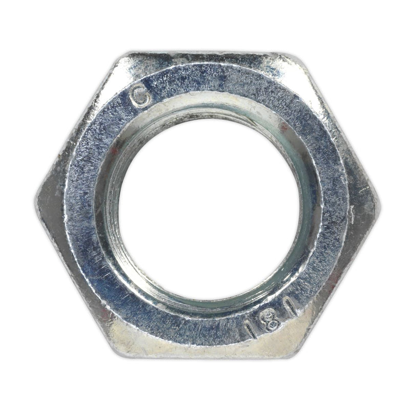 Sealey Steel Nut DIN 934 M20 Zinc Pack of 10 SN20 Sealey - Dynamic Drive