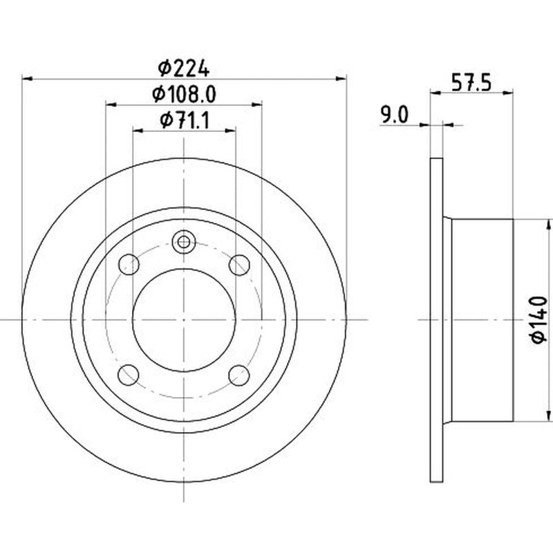 Mintex 2 x Brake Discs fits Citroën Xantia 1993-2003 1.6 1.8 1.9 2.0 2.1 3.0
