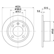 Mintex Rear Brake Solid Discs & Pads fits Citroën Xantia 1993-2003