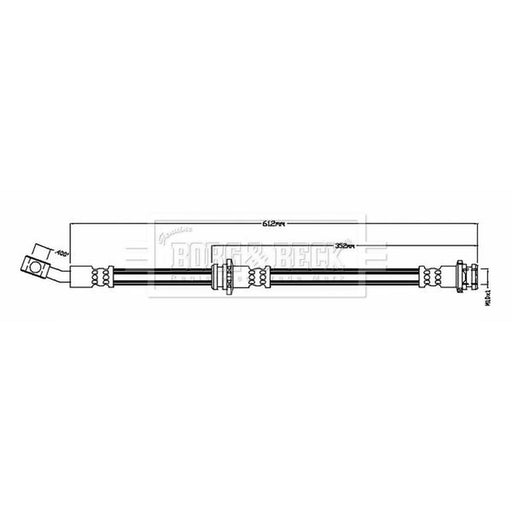 Borg & Beck Brake Hydraulic Hose Line Front Right BBH8889