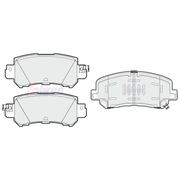 Fahren Front & Rear Pads fits Mazda CX-5 2011-2017 2.0 2.2