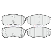 Fahren Front & Rear Pads fits Hyundai Sonata VI 2011-2014 2.0