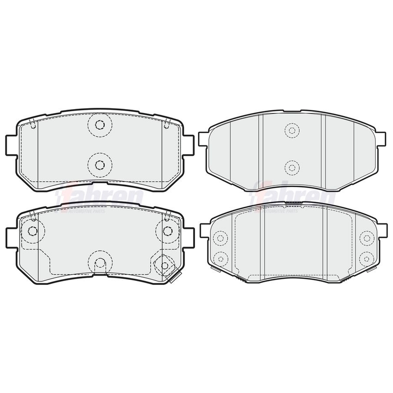 Fahren Front & Rear Pads fits Hyundai Sonata VI 2011-2014 2.0