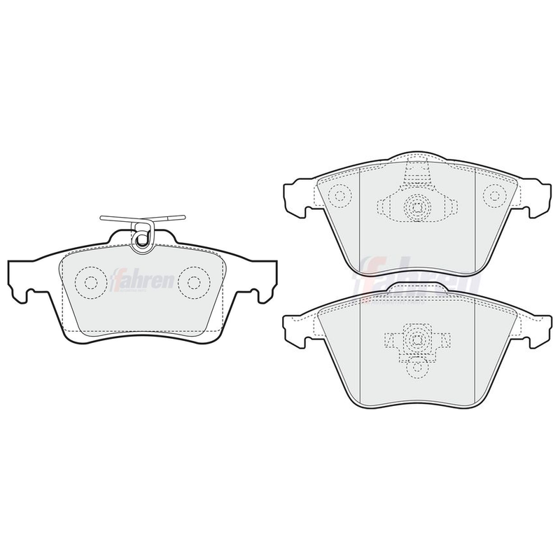 Fahren Front & Rear Pads fits Mazda 3 2006-2009 2.3