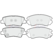 Fahren Front & Rear Pads fits Kia Soul I 2009-2014 1.6