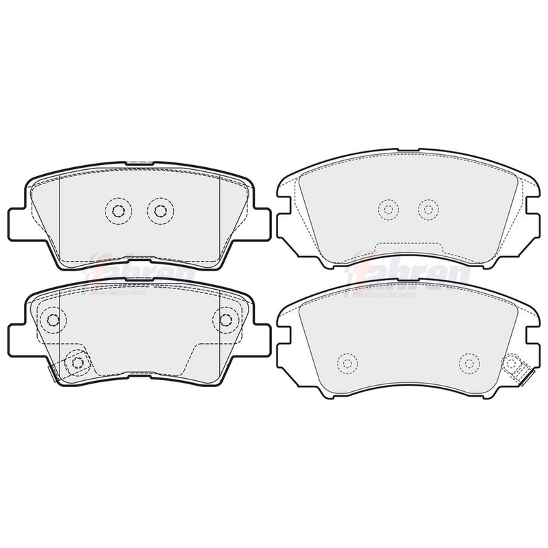 Fahren Front & Rear Pads fits Kia Soul I 2009-2014 1.6