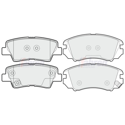 Fahren Front & Rear Pads fits Kia Soul I 2009-2014 1.6