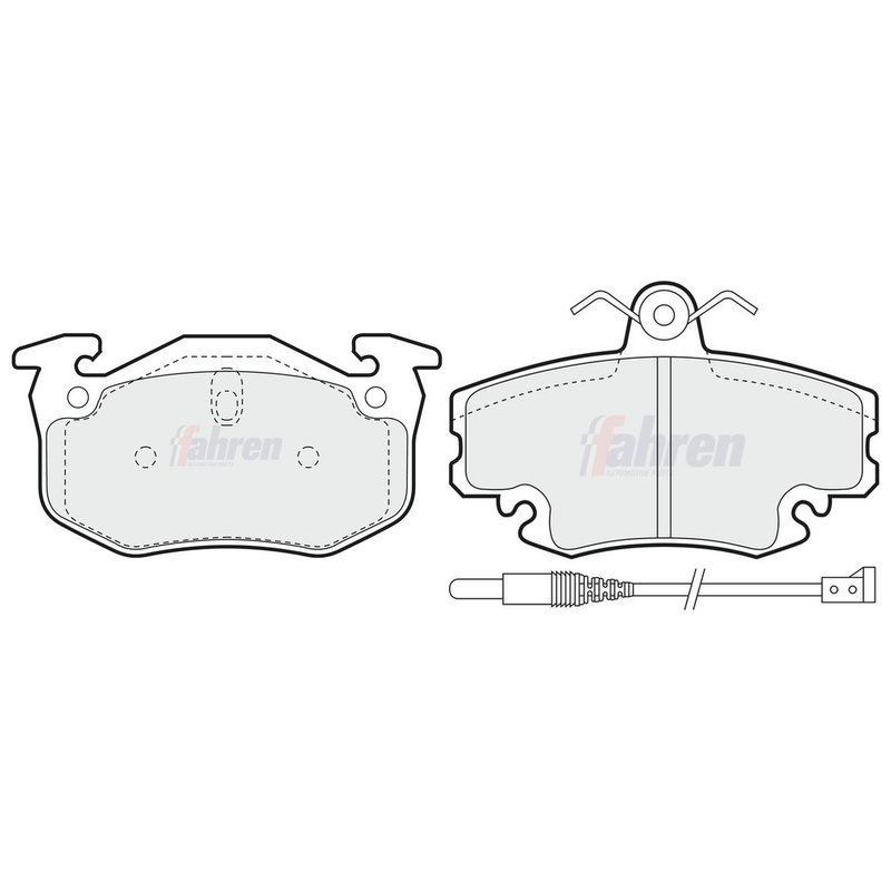Fahren Front & Rear Pads fits Renault Megane I Coach 1999-2003 1.4