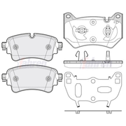 Fahren Front & Rear Pads fits Audi Q5 2016-2020 2.0