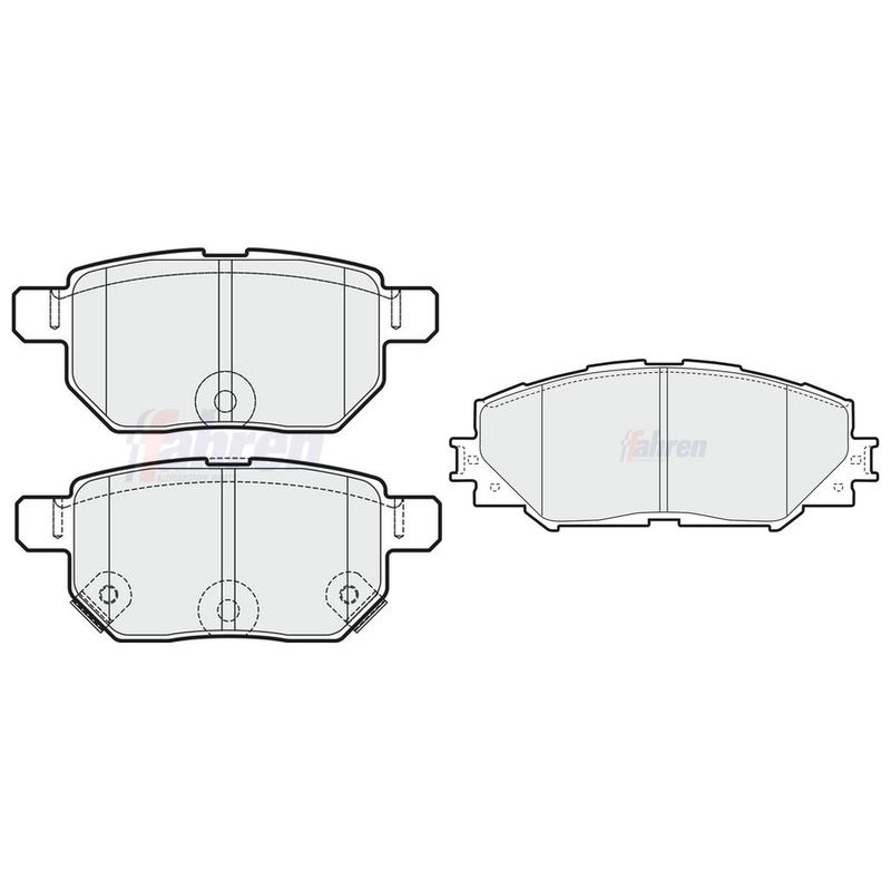 Fahren Front & Rear Pads fits Toyota Verso S 2010-2016 1.33 1.4
