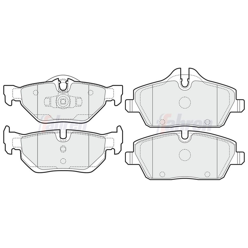 Fahren Front & Rear Pads fits BMW 1 2006-2013