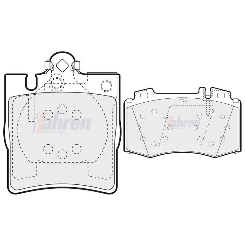 Fahren Front & Rear Pads fits Mercedes-Benz Slk 2004-2011 171.456 171.458