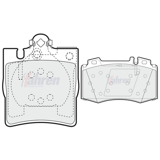 Fahren Front & Rear Pads fits Mercedes-Benz Slk 2004-2011 171.456 171.458