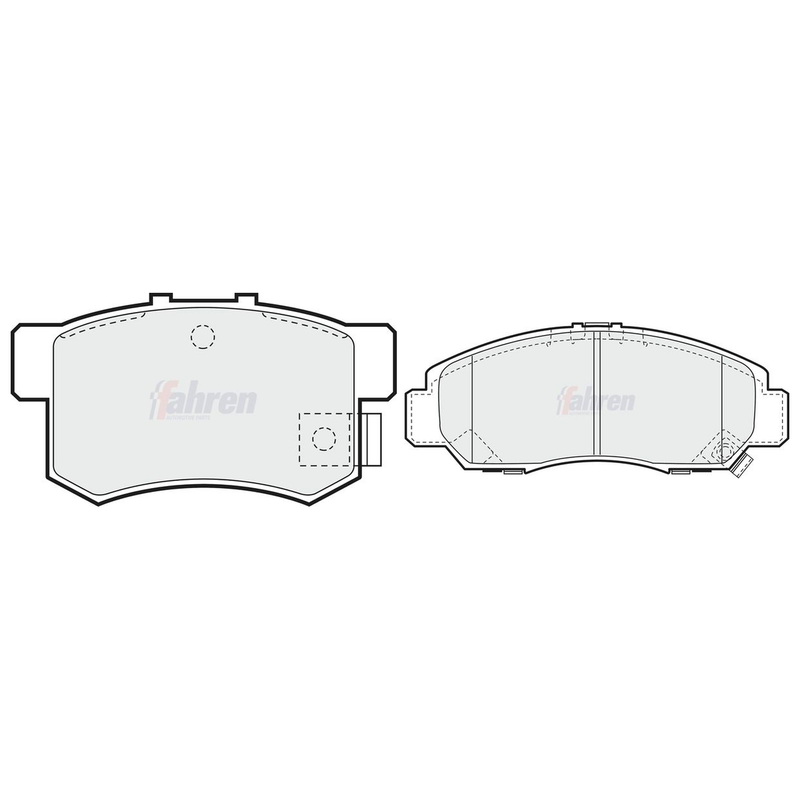 Fahren Front & Rear Pads fits Honda Civic VII 2001-2005 1.6 2.0