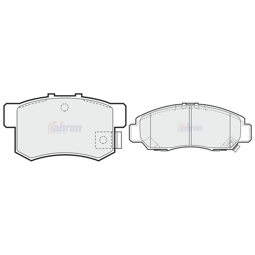 Fahren Front & Rear Pads fits Honda Civic VII 2001-2005 1.6 2.0