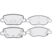 Fahren Front & Rear Pads fits Fiat Tipo 2015-2020 1.4 1.6