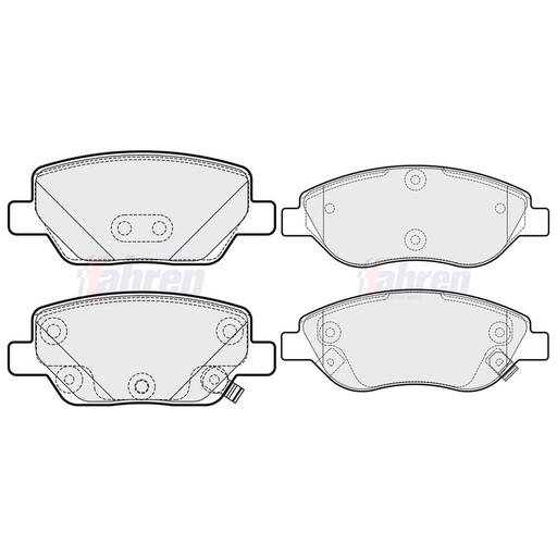 Fahren Front & Rear Pads fits Fiat Tipo 2015-2020 1.4 1.6
